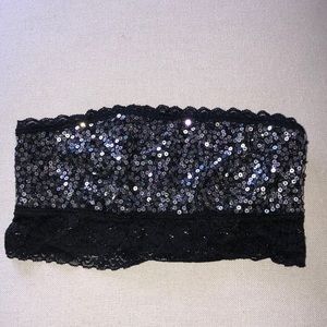 Black Sequin Bandeau